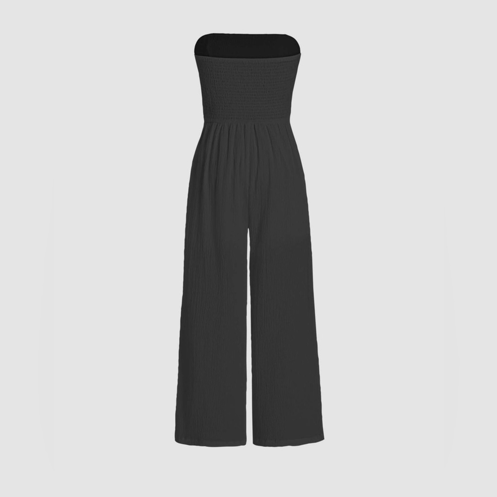 Black Cider strapless wide leg jumpsuit, never worn with tags still on